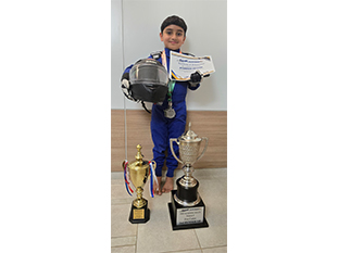 Atharva Hemani of Class 3 B won 2nd place in Motor Sports Interstate Racing 